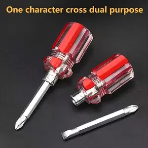 Auto Repair Tools, 1pcs Mini Magnetic Screwdriver, Telescopic Radish Head Screwdriver, Slotted Phillips Screwdriver Available On Both Ends Hardware Handle