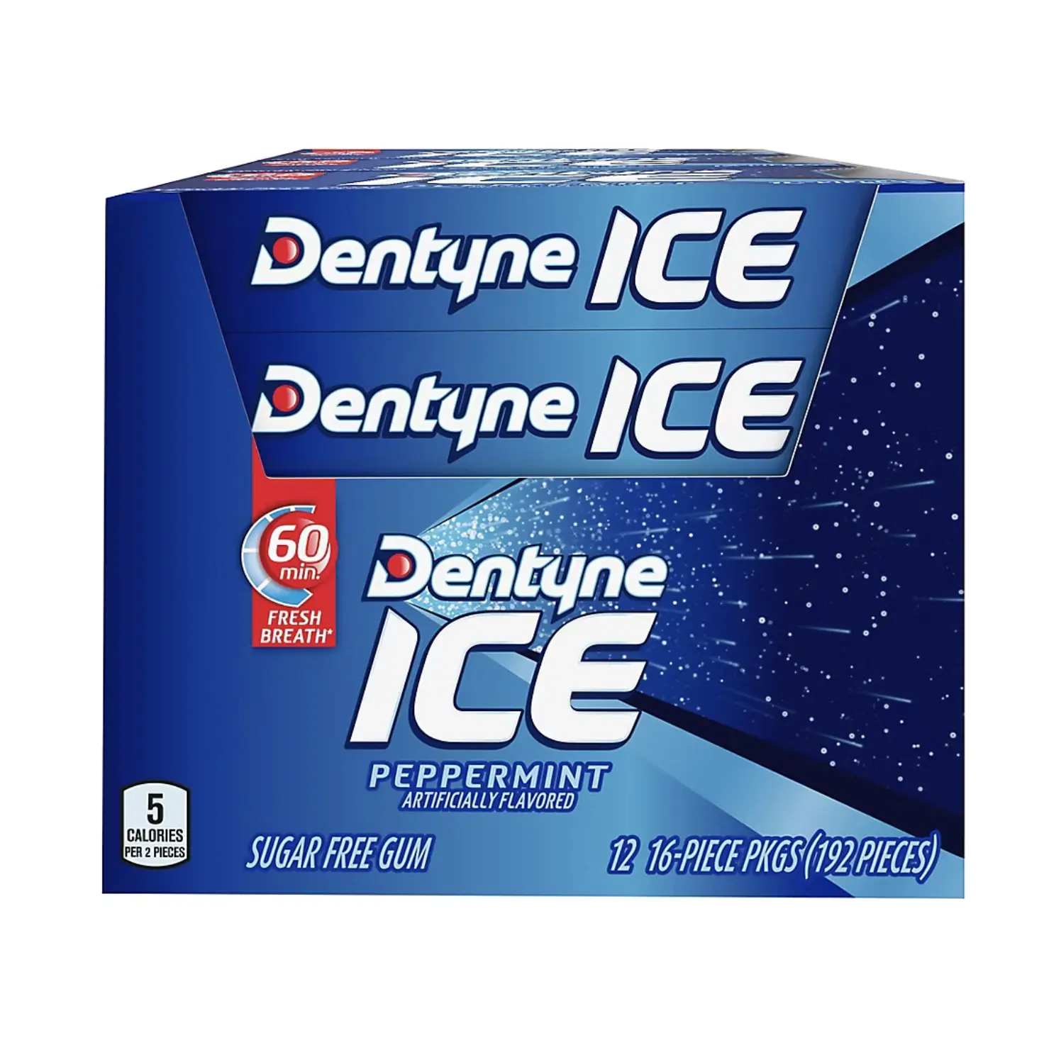 Dentyne Ice Peppermint Gum, 12 pack 16 count