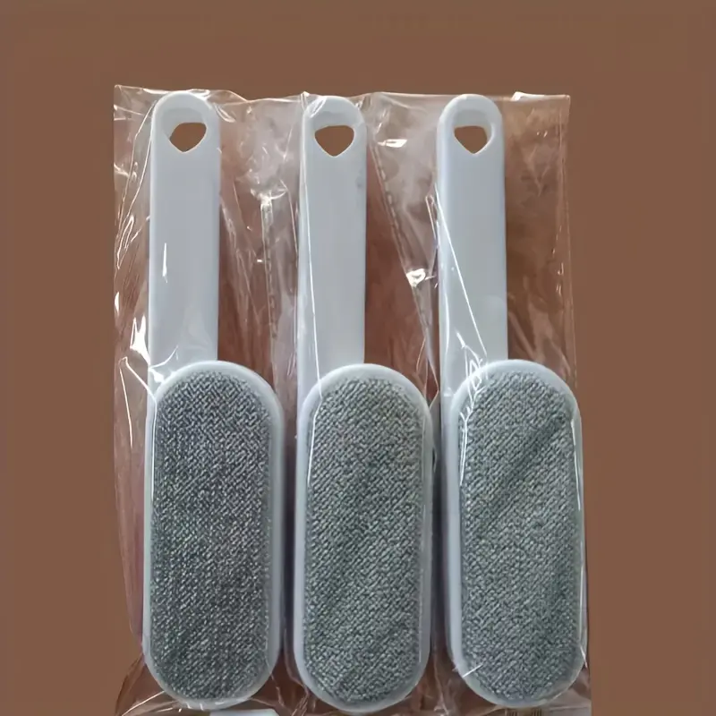 Reusable Electrostatic Lint Remover Brush with Plastic Handle - Manual, Power-Free Home Care Dusting Tool for Clothes, Bedding, Furniture
