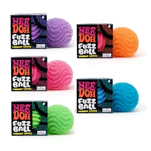 Fuzz Ball Wonder Waves Sensory Squeeze Toy – Cozy Velvet, Wavy Design, Super Soft for Relaxation & Lovely Party Presents for Friends & Family