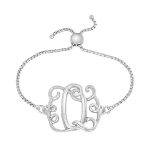 Steel by Design Adjustable Initial Bracelet