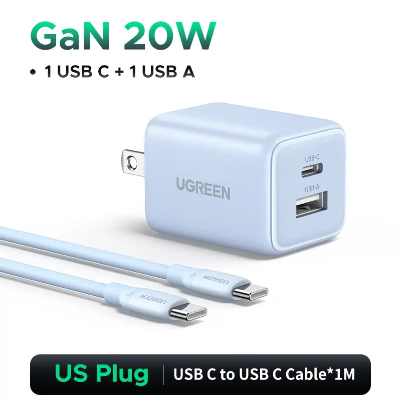 20W 1C1A  Blue+ 3.3 FT Type-C Cable