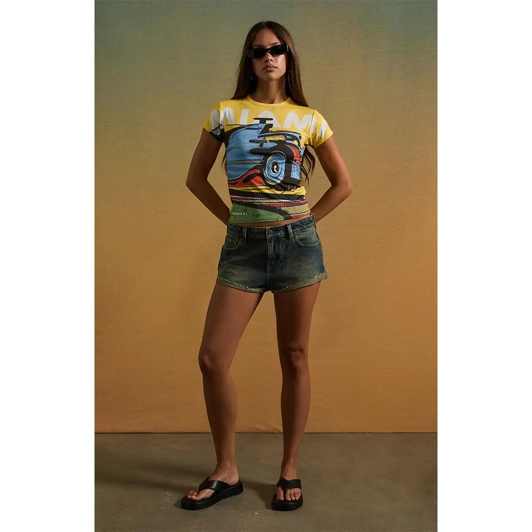 Formula 1 Women's x Pacsun Miami Racing Jean Micro Shorts