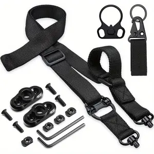 2-Point Sling Set with Fast Adjust Mount Straps and QD Swivels for Enhanced Gun Stability and Versatility
