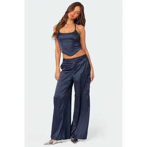 Kelsey Satin Effect Trousers
