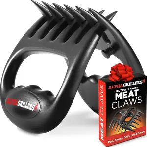 Alpha Grillers Meat Shredder Claws - Grilling Accessories Fathers Day Gift for Dad - BBQ Bear Claws Puller for Shredding Pulled Pork Chicken Smoker Grilling Gifts for Men Him Husband Boyfriend