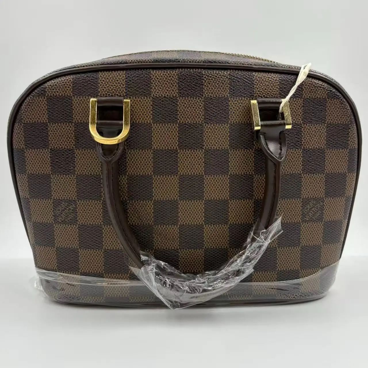 Pre-owned Louis Vuitton pvc Clutches and wristlets Damier Ebene Sarria Handbag #3632084335971545