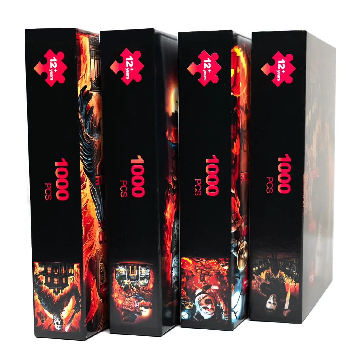 Horror Halloween 1000-Piece Jigsaw Puzzle Spooky Dark Gothic Themed Brain Teaser for Adults Teens