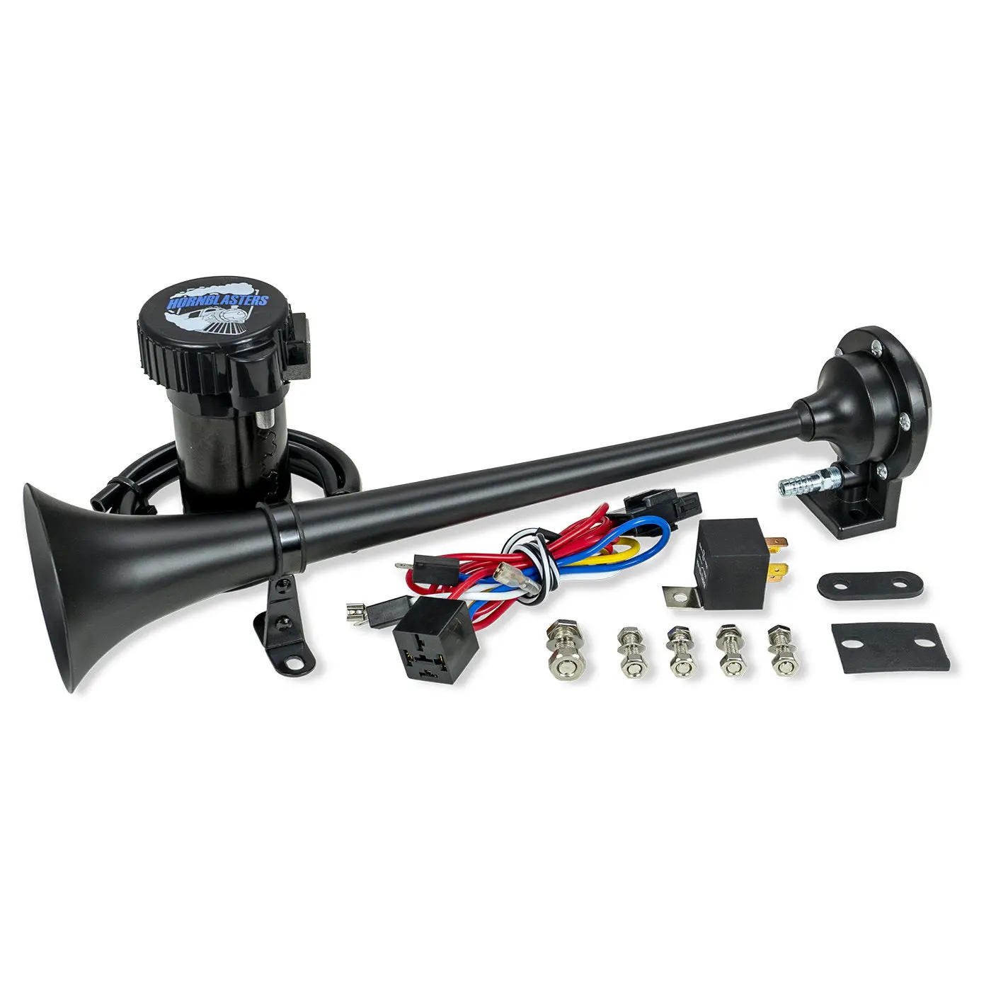 HornBlasters Sniper Electric Air Horn | 12-Volt DC 20A | With 40 Amp Relay & Mounting Hardware | Vehicle Car Accessories