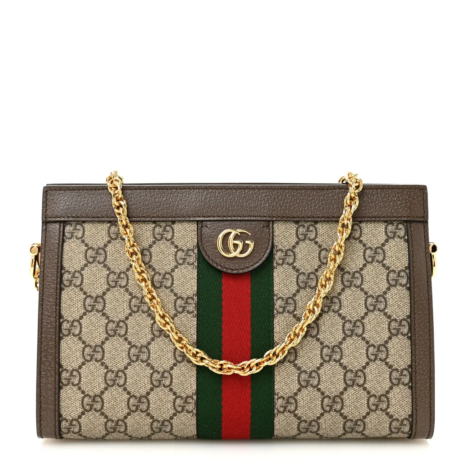 Pre-owned GUCCI Ophidia small chain bag with clasp