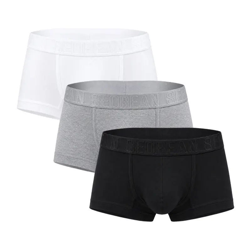 SEOBEAN Men’s Boxer Briefs, Low Rise Soft Stretch Trunks Underwear with Contour Pouch, Gym Travel Everyday Essentials-220208