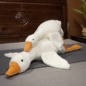 Large size goose plush toy soft plush stuffed white goose pillow room sofa decoration birthday gift for children Christmas gift New Year gift