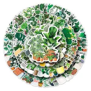 100sheets/set Cartoon Plant Pattern Stickers, Waterproof Self-adhesive Decorative Stickers, Sticker Collage Pack, Scrapbook Decoration Scrapbooking For Stationery & Computers & Water Bottles