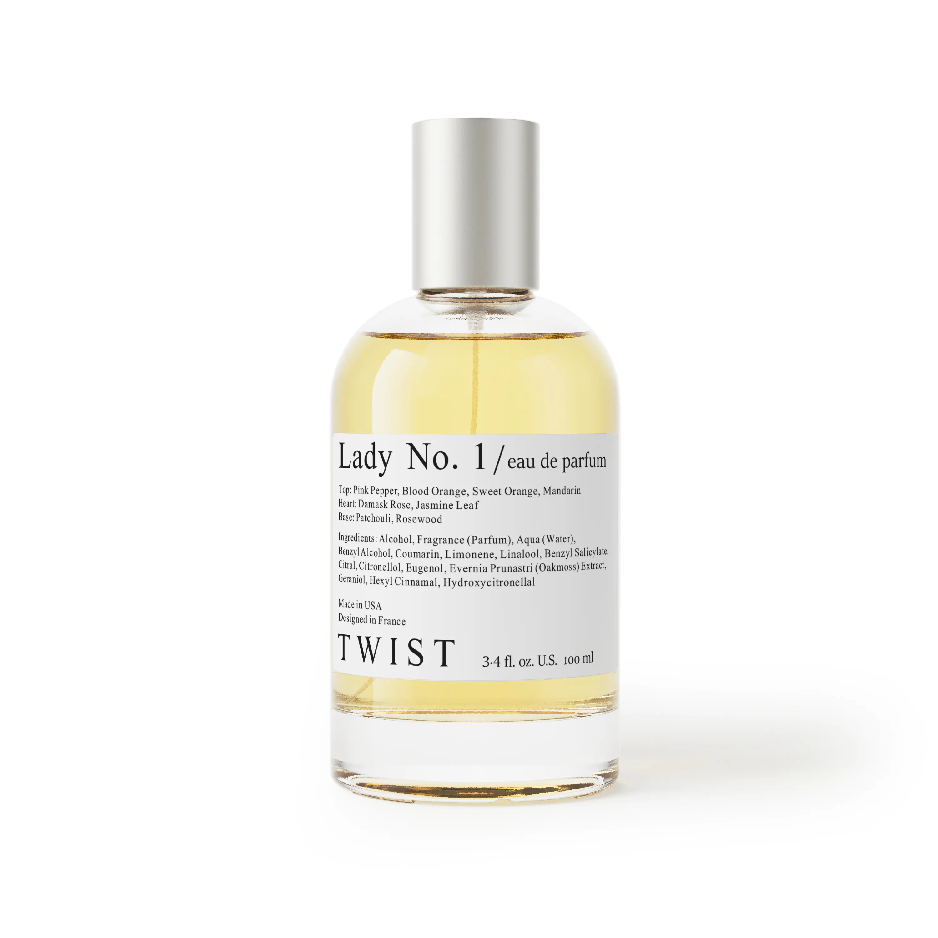 Twist Perfumes | Lady No. 1 | Popular Perfumes for Women | Summer Fragrances | Long Lasting Perfume with Rose & Orange | Elegant and Alluring