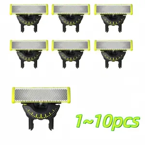 Replacement Blade Set for Oneblade Qp210/50 2523 2527qp652, 1-10 Blades Trimmer Head, Men's Perfect Gift, Tool Accessories