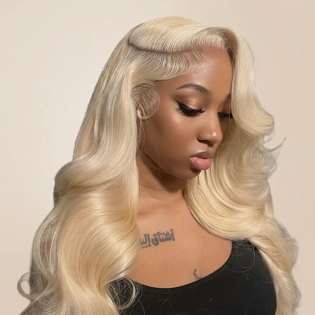 [PRO LOOK] 13x6 HD Lace Frontal Wig 30 inchs  Body Wave Synthetic Hair - 220% Density Pre-Plucked Natural Hairline Melted Lace