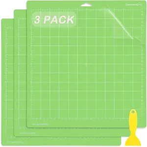 Standard Grip  Mat 3 Pack,12"x12" Standard Grip  Mats for Cricut Maker 3//Explore 3/Air 2/Air/One,Replacement Accessories Card for HTV/Cardstock/Paper/Adhesive Vinyl