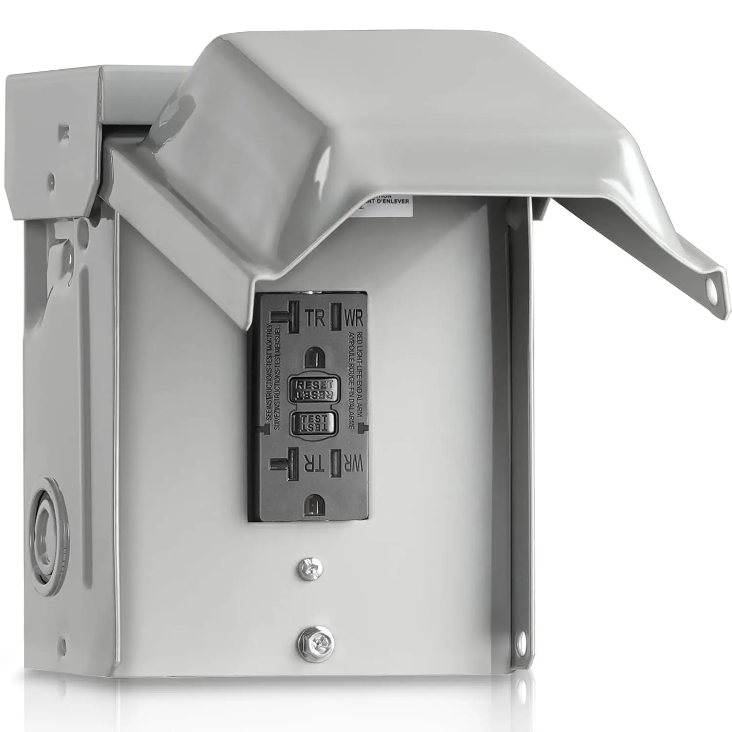 Outlet Box, Waterproof Outlet Box with 20 Amp WRTR GFCI Receptacles, 3R Enclosure, GFCI Outlet Box with Cover, ETL Listed, H03OB06