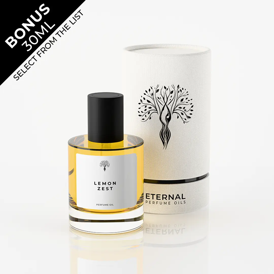 Eternal Perfume Oils - Lemon Zest Perfume Oil, Refreshing & Long-Lasting Scent for Men | 50ml with Bonus 30ml Bottle of Your Choice