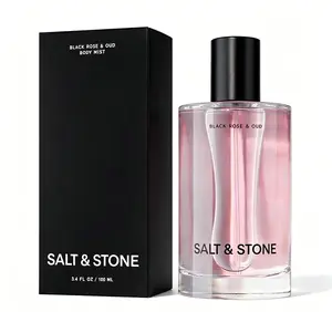 Salt & Stone Black Rose & Oud Body Mist 100ml Unisex Hair Body Spray Skincare Infused Hydrating Scent Infused Glycerin Red Algae Vegan Cruelty Free Long Lasting Elegant Fragrance for Daily Use