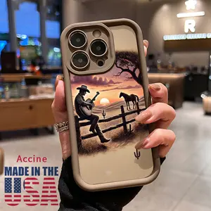 Compatible for iPhone 16 Pro 15 14 Plus 16e 13 12 Mini 11 Promax X XS Max XR xsmax Case Sunset Serenade Pattern Soft Non Slip Rugged Durable Smartphone Cover for Boy