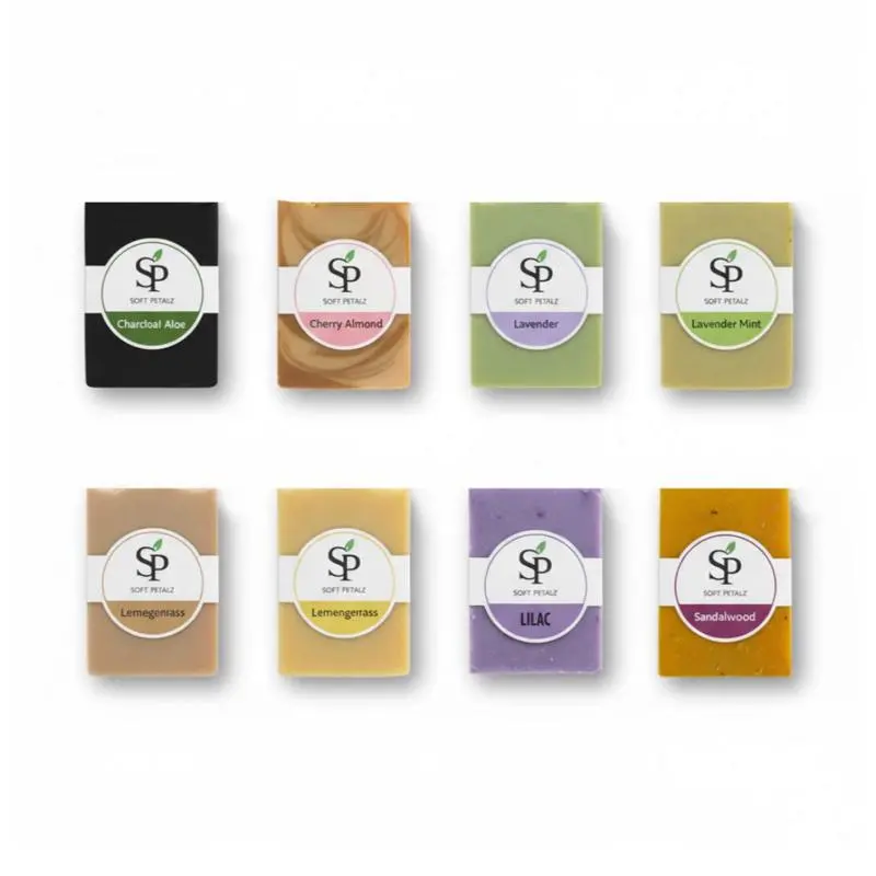 Soft Petalz Nourishing Handcrafted Soap Bar with Organic Shea Butter & Olive Oil, Gentle Cleansing for Soft Skin, Lavender & Cherry Almond Scents, 4.8 oz, Sunflower, Body Care, Oat, Honey, Fragrance