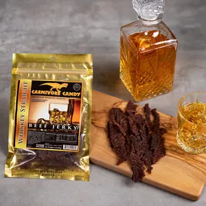 Whiskey Straight Beef Jerky - Authentic Whiskey Flavor, Durable Packaging, Ideal for Snacking Lemon Dried