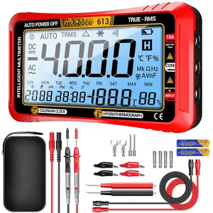 Digital Multimeter Tester,4000 Counts  Tester,Auto-Ranging TRMS  Meter,Large LCD Ohm Meter Measures  Current,,Resistance, Diode,Continuity,Capacitance,Temperature(Red)
