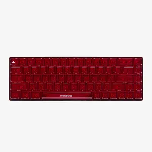 CLEAR RUBY Basecamp 65 Keyboard (White Flame Switch)