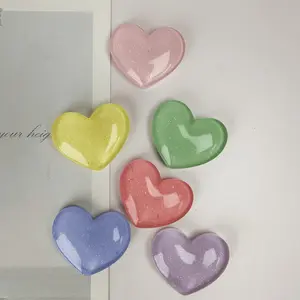 6 Piece Bright Heart Refrigerator Magnets Photo Message Board Magnetic Bulletin Board Decorative Stickers Home Decoration