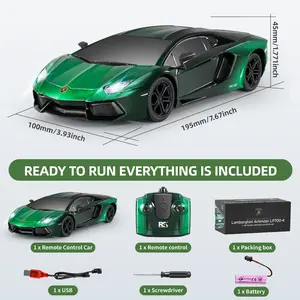 MIEBELY 1:24 Scale Lamborghini LP700 RC Car Collectible - 3.7V 500mAh Fast Drift Race Model Toy, Unisex Remote Control Gift for Kids Ages 6+, Collectibles