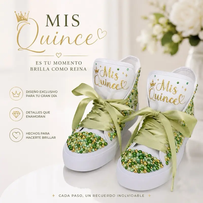 Bling Quinceañera Shoes Personalized