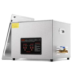 15L 360W 40kHz Digital Ultrasonic Cleaner with Digital Display, Timer, Heat, Basket & Professional Tools, Hardware Cleaning Machine for Jewelry, Industrial Parts