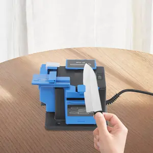 96W Multifunctional Electric Sharpener Adjustable Angle 15-50 Degree for Drill Bits Chisels Plane Blades Scissors Home Workshop Garage Restaurant Auto Repair Shop Use