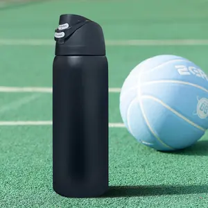 OW-(very very dark) Rusty Steel Insulated Water Bottle with Straw Outdoor Sports Water Bottle, Double-wall Vacuum Outdoor Cycling Water Bottl -32 oz/945 ml, 100% Leak-proof Outdoor Sports Water Bottle-Drinkware Flasks Tumbler Mug