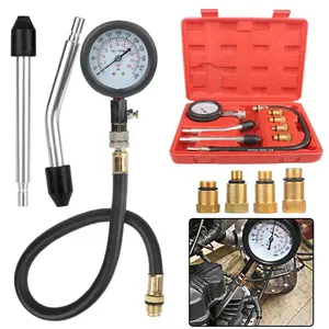 Engine Cylinder Compression Pressure Gauge Tester Kit - Automotive Gas Engine Compression Check Tool for Cars/Motorcycles Diagnostic Use