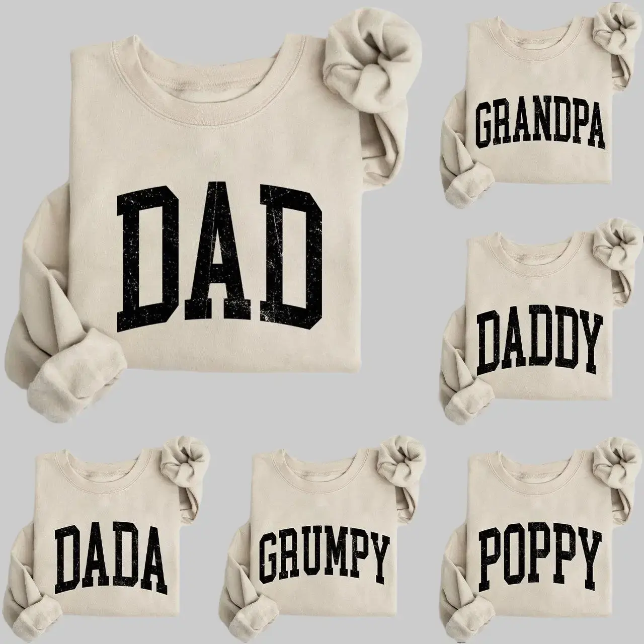 Retro Custom Grandpa Sweatshirt, Fathers Day Gift, Gift for Grandparents, Personalized Papa Sweater, Dad Daddy Boss Papa Dada Grumpy Shirt