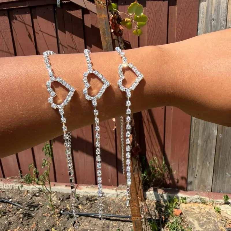 Dazzling Diamond Anklet 11 1/2in