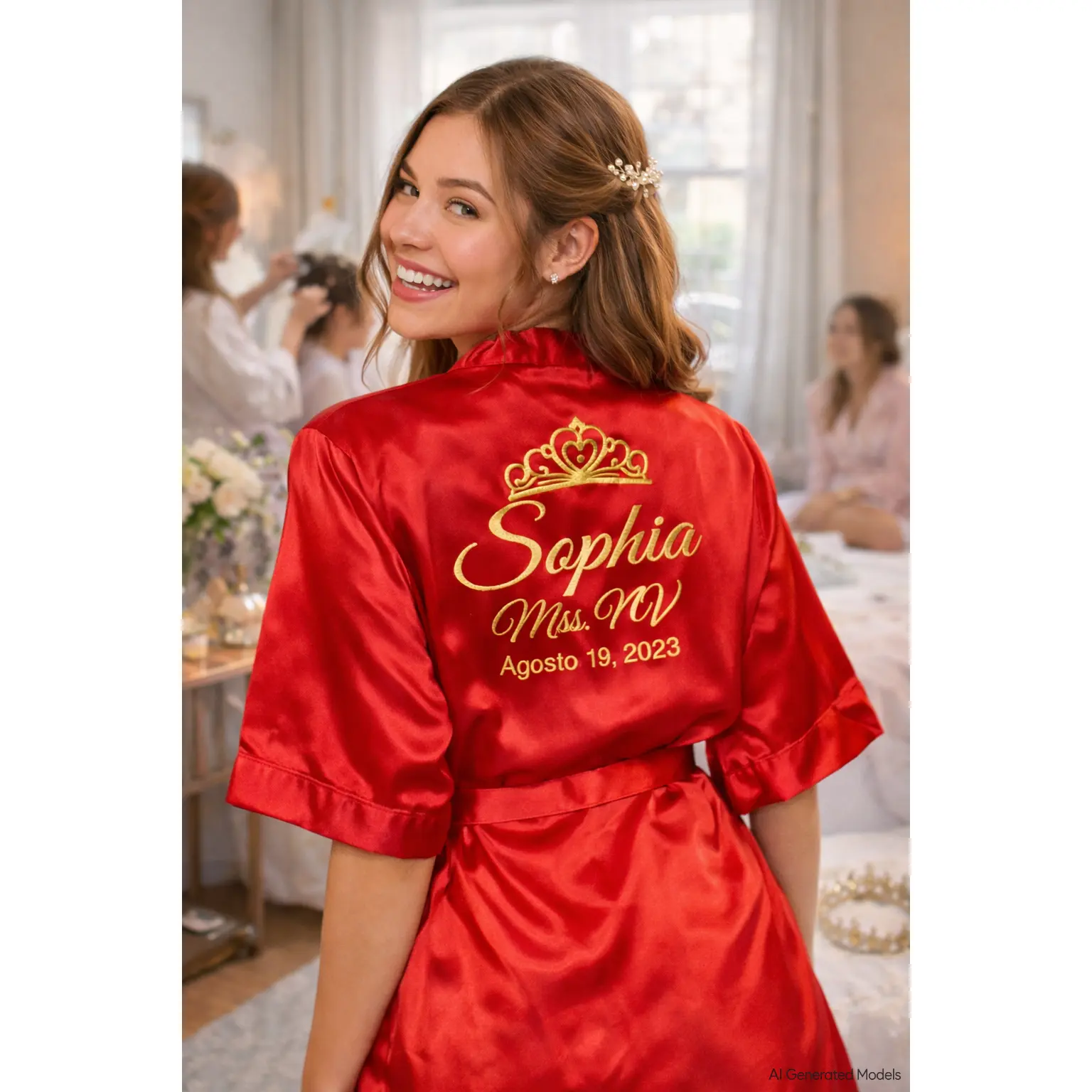 Custom Quinceanera Satin Robes