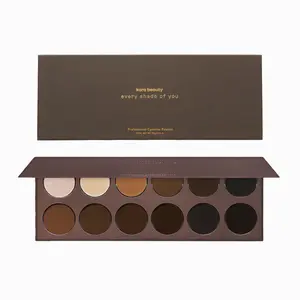 Kara Beauty Every Shade of You Gel & Powder Eyebrow Palette - 8 Blendable Brow Powders & 8 Wax Shades for Long-Lasting Color Payoff