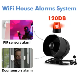 FUERS Outdoor WiFi Siren 120db High Decibel Loudly Tuya Speaker Alarm Siren High Voice Speaker For Home Security Alarm System