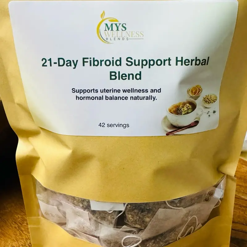 MYS Wellness 21-Day Fibroid Support Herbal Blend for Uterine Wellness & Hormonal Balance 42 Servings