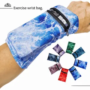 3-Piece Sports Wristband & Phone Armband Set with Zipper, Multi-Purpose Storage for Coins & Keys, Secure Essentials Holder for Outdoor Cycling & Running (Hiking Waist Pack Accessory)