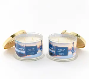 HomeWorx by Slatkin + Co. S/2 18oz Chai Pumpkin Latte Candles