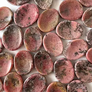 Rhodonite in Quartz Worry Stone
