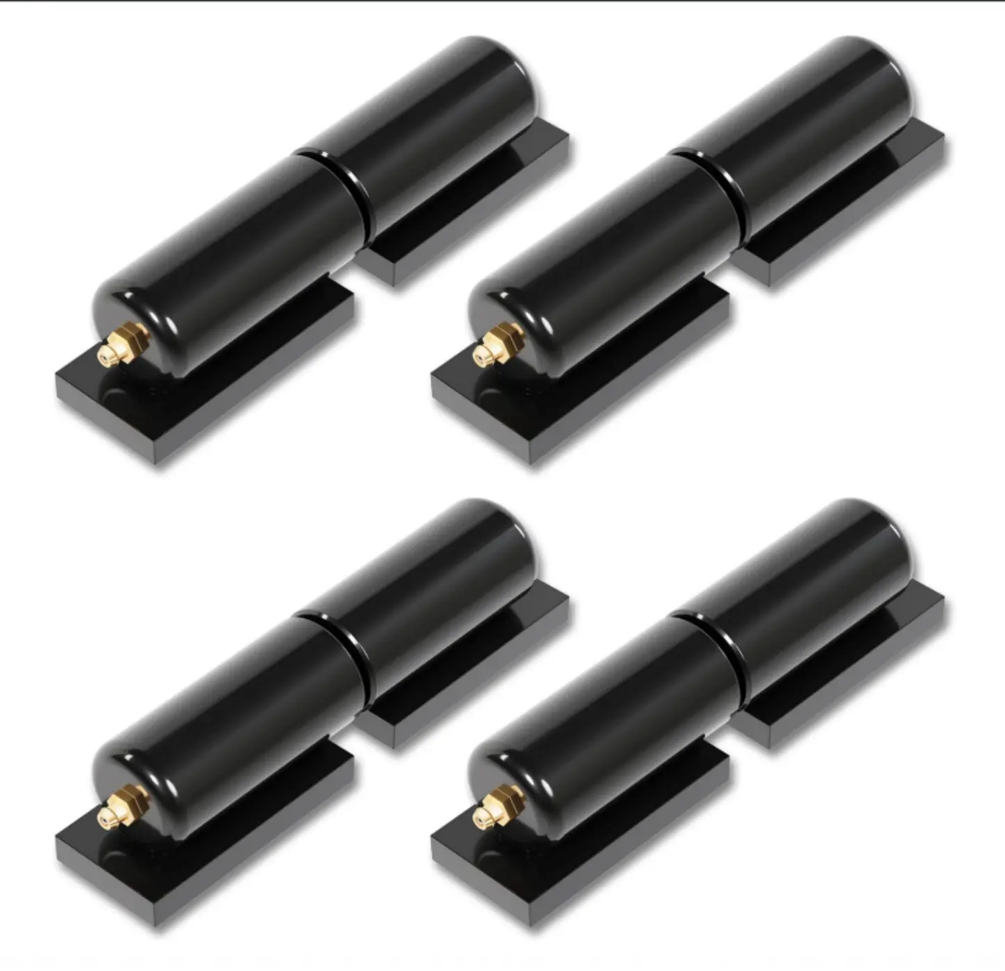 4Pcs 7" Heavy Duty Hinges, Steel Black Weld-On Barrel Hinges with Weld-On Setup for Secure Mounting, 900Lbs Capacity, Magnetic Hardware, Ramp Door Support, Trailer Door Fit Industrial Parts