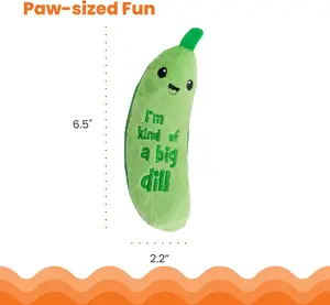 Pickle Cat Toy with Catnip and Plush and Crinkle