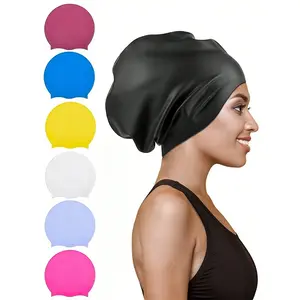 Extra Large Swim Cap for Braids & Dreadlocks, Waterproof Silicone Cover, Keeps Hair Dry, Easy to Wear, Adults & Youth, Swim Bonnet