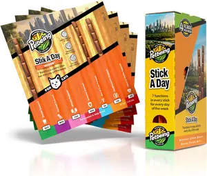 Stick a Day Cats | Chicken Flavor | Specially Formulated 7-in-1 Functions Daily Real Meat Snacks for Cats | Tasty Cat Treat & Pet Vitamins & Supplements Combination (Pack of 28 Sticks)