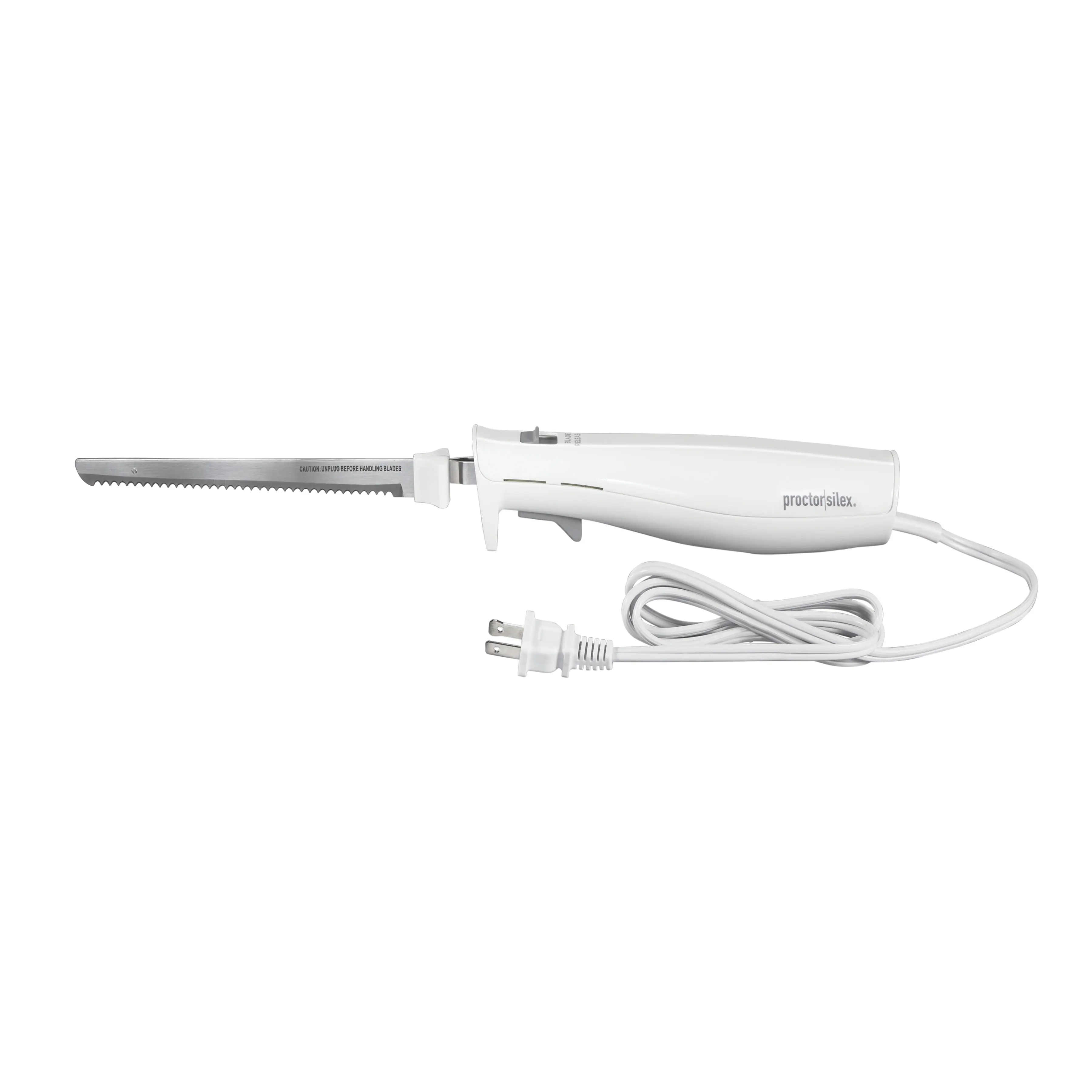 Hamilton Beach 8 in. Stainless Steel Electric Meat Knife - Proctor Silex, 1.52 lbs Lightweight, Sharp Blade, Ergonomic Handle, Powerful Motor, Durable, 3 Year Warranty, Essential Kitchen Cutting Tool for Meat Prep, Holidays Use, Crafting
